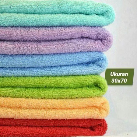 GROSIR 12PCS Handuk Merah Putih 30x70cm Lebih Hemat Lembut Menyerap Air Handuk Katun Handuk Muka