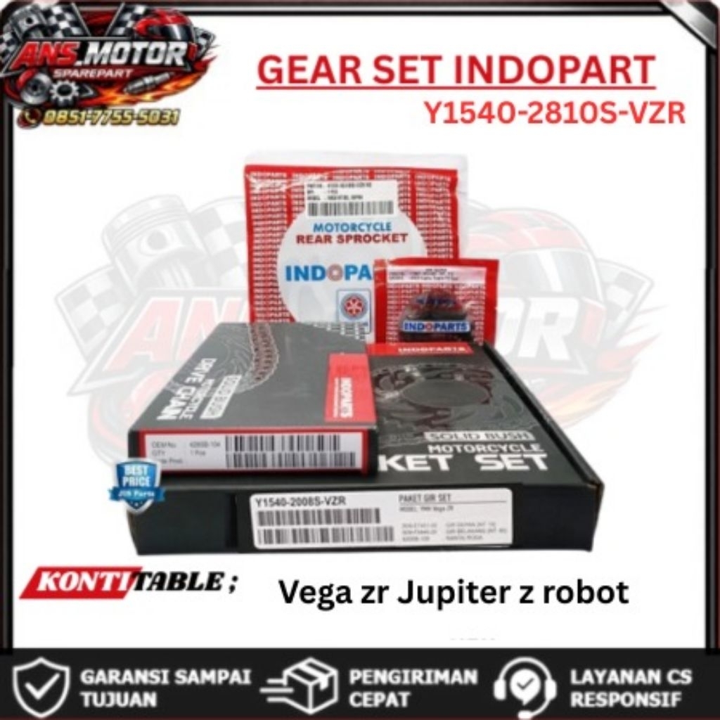 Gearset Gir Set Indopart Yamaha Vega ZR Y1540-2810S-VZR Original Indoparts