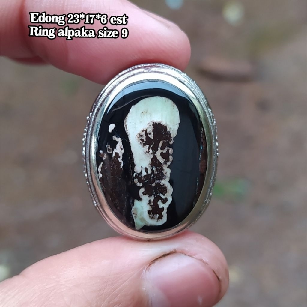 (BISA COD) Cincin Batu Akik Pancawarna Garut Edong Klasik