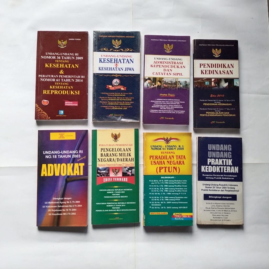 Buku Hukum, Himpunan Peraturan-UU; KESEHATAN-JIWA-REPRODUKSI, ADMINISTRASI KEPENDUDUKAN-CATATAN SIPI