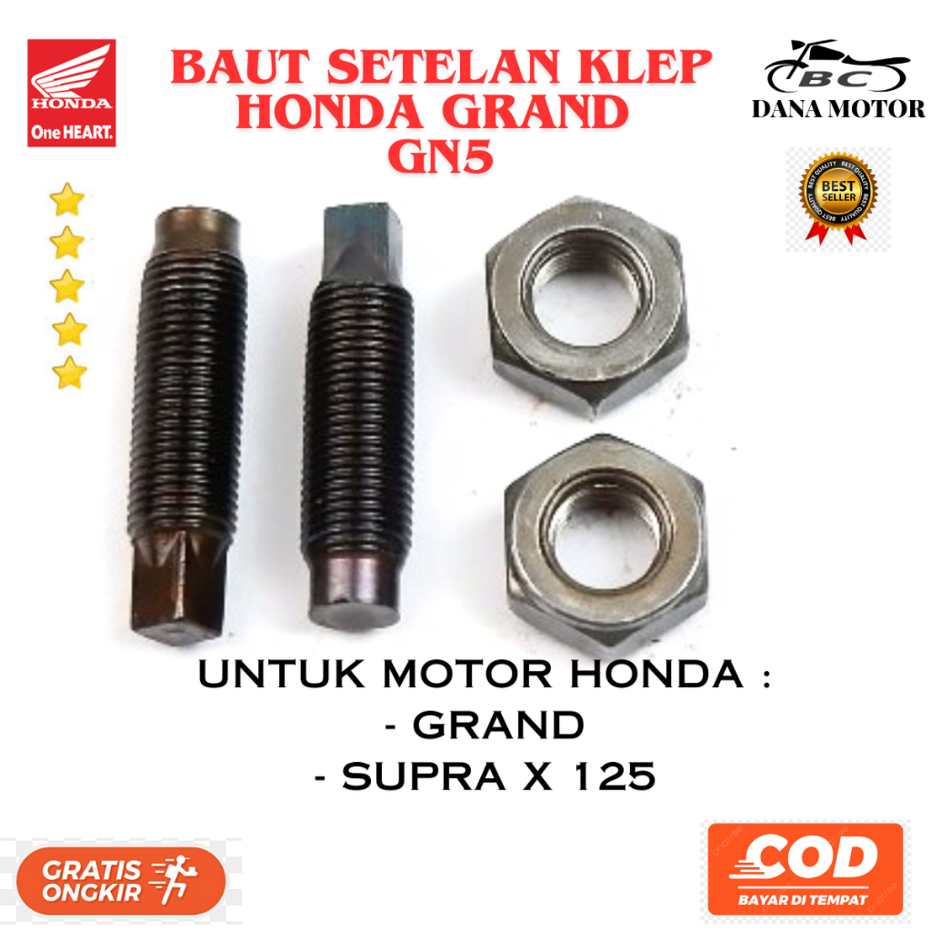 Baut Setelan Klep Grand Ori / Baut Setealan Klep Honda Supra X 125 Ori Premium - 90012-GN5-700