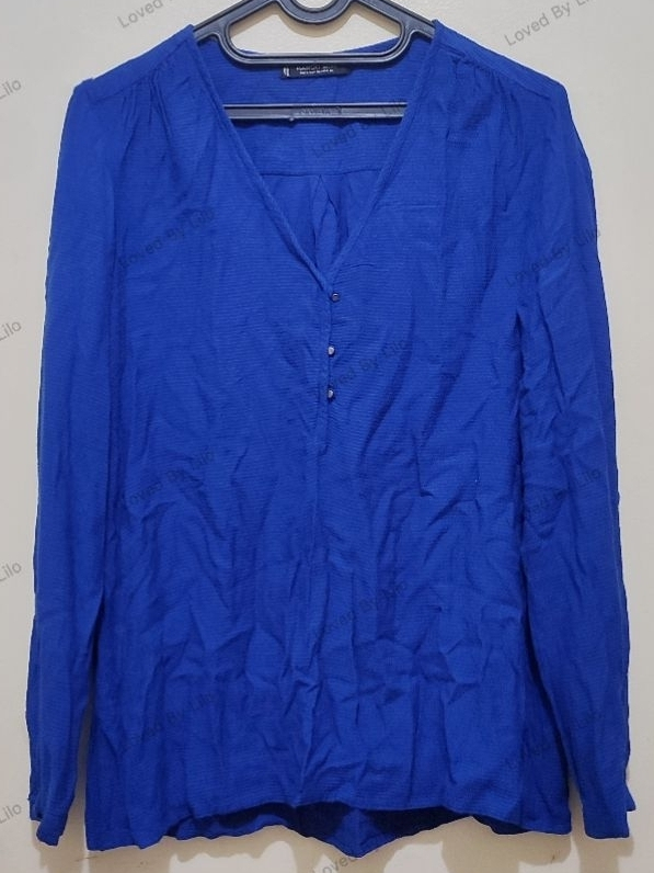 Preloved By Lilo - Mango Royal Blue Blouse