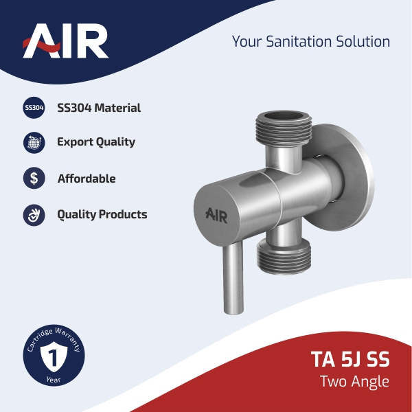 AIR Kran Shower Cabang / Kran Air Shower Cabang TA 5J SS Stainless Steel (Stop Kran Cabang)