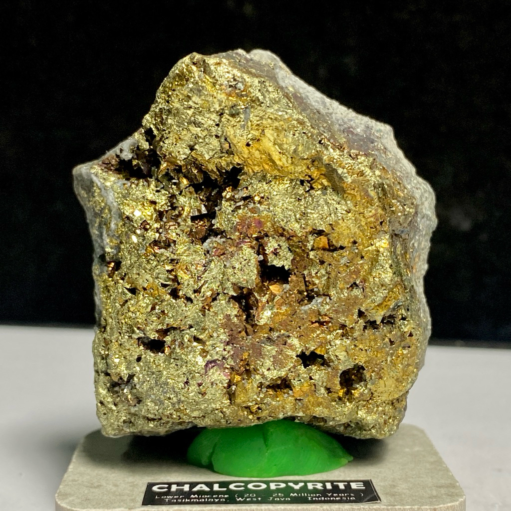 198Gr Natural Sphalerite with Chalcopyrite Pyrite Crystal - Batu Koleksi Chalcopyrite and Pyrite Pea