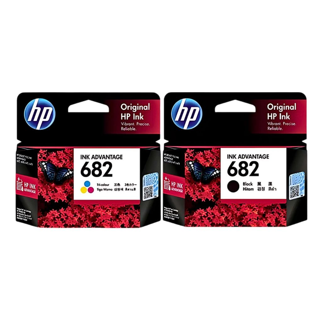 Cartridge Tinta HP 682 Black & Colour Original Catridge Tinta Printer HP Deskjet 1216, 2335, 2336, 2