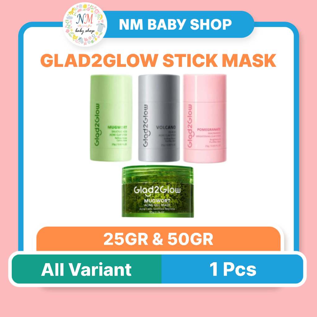 GLAD2GLOW VOLCANO / MUGWORT / POMEGRANATE CLAY MASK STICK MUGWORT ACNE GEL MASK 50g PRLA NM