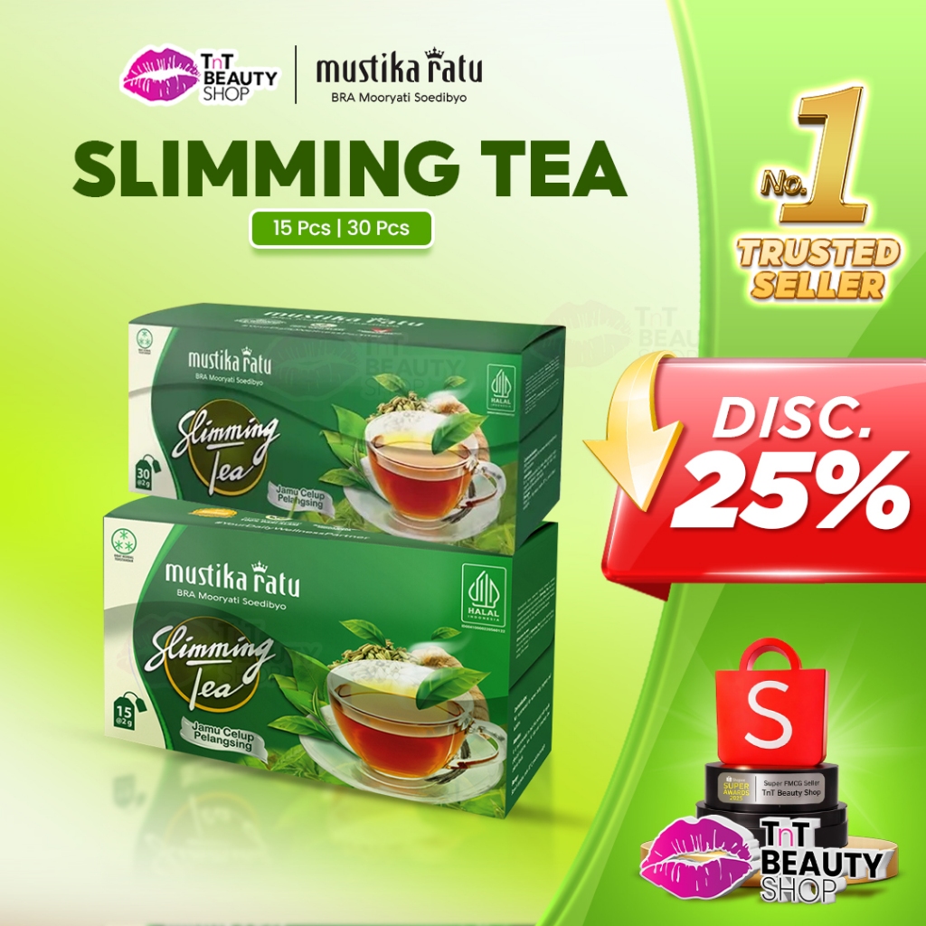 Mustika Ratu Slimming Tea 15 - 30 Bag - teh diet dan detox - Honey Lime - Sirsak | TnT Beauty Shop