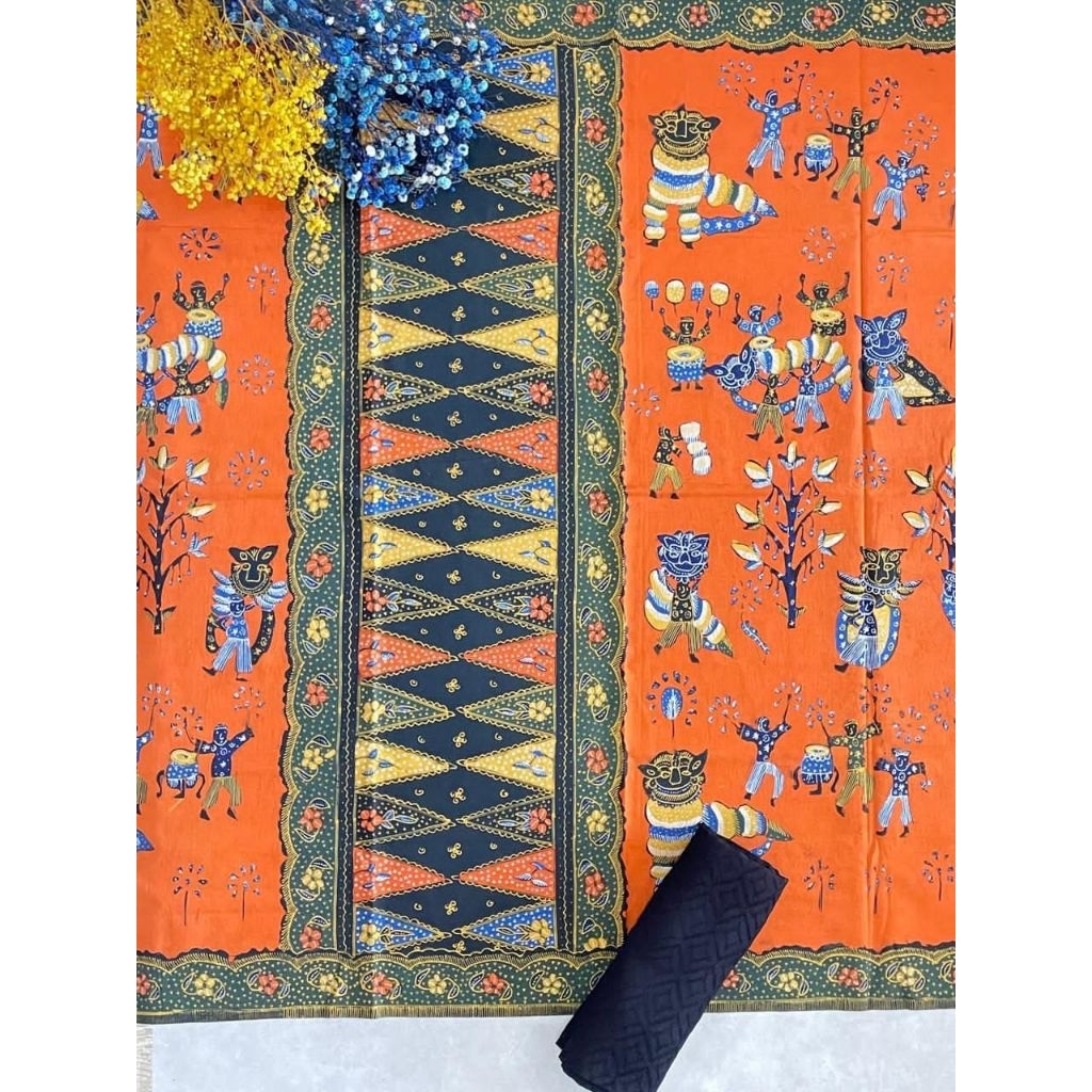 KAIN BATIK CIREBON KHAS TRUSMI BATIK FARIZA BATIK KATUN BATIK TULIS BATIK SARUNG TUMPAL