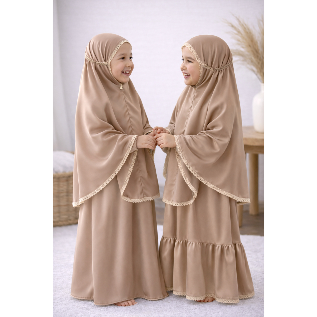 Mukena Anak SD Satin Silk Premium – Seri Devanni Kids