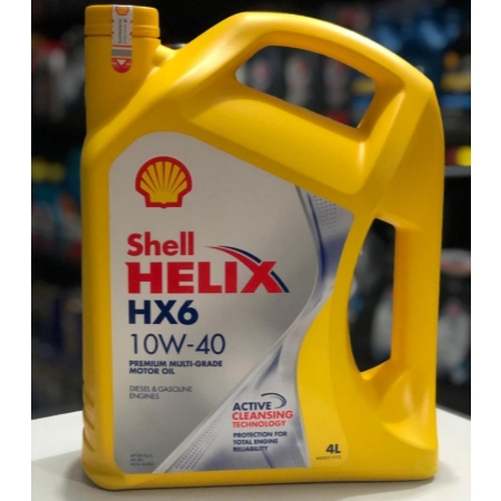 Oli Mobil Shell Helix HX6 10W-40 | HX6 4 Liter | Original Barcode Hijau ( Oli Mesin Mobil ) HX6