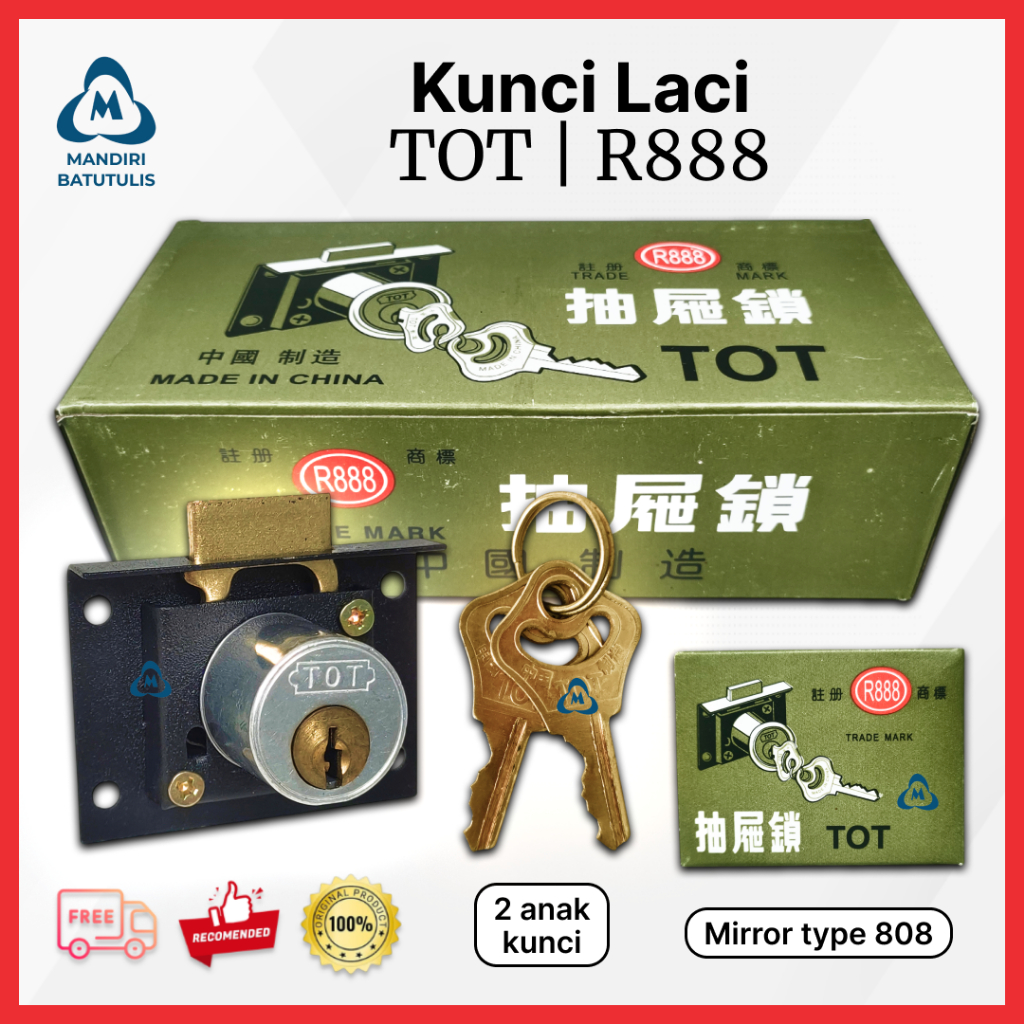 Kunci Laci 088 - Konci Lemari Laci Meja Kayu 808 888 Drawer Lock Besar