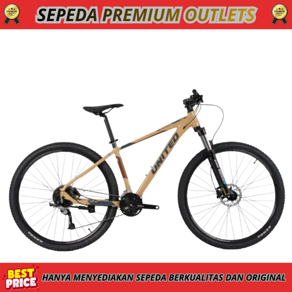 Sepeda Gunung MTB 27.5 United Miami 4.0 Frame Alloy Rem Hidrolik 3x9 Speed Terbaru