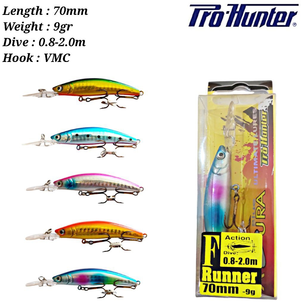 Umpan Minnow Pro Hunter Runner 70mm - 9gram