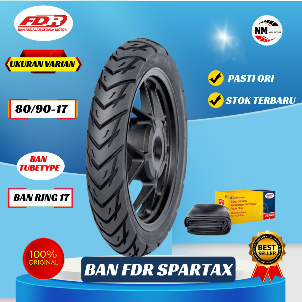 Ban motor ring 17 fdr spartax 80/90+Ban dalam