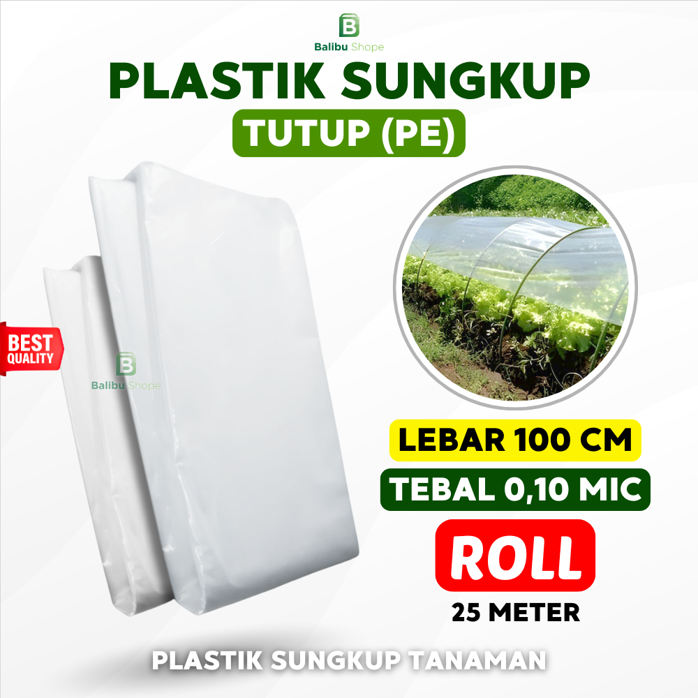 Plastik Sungkup Tutup PE 1 Roll 0,10 x 100 Cm | Sungkup Tanaman