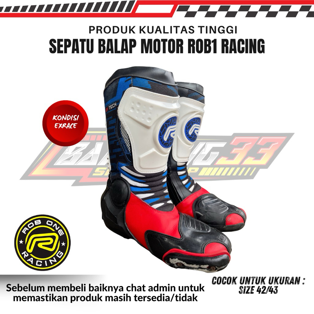 Sepatu Balap Motor Touring/Road Race ROB1 Racing