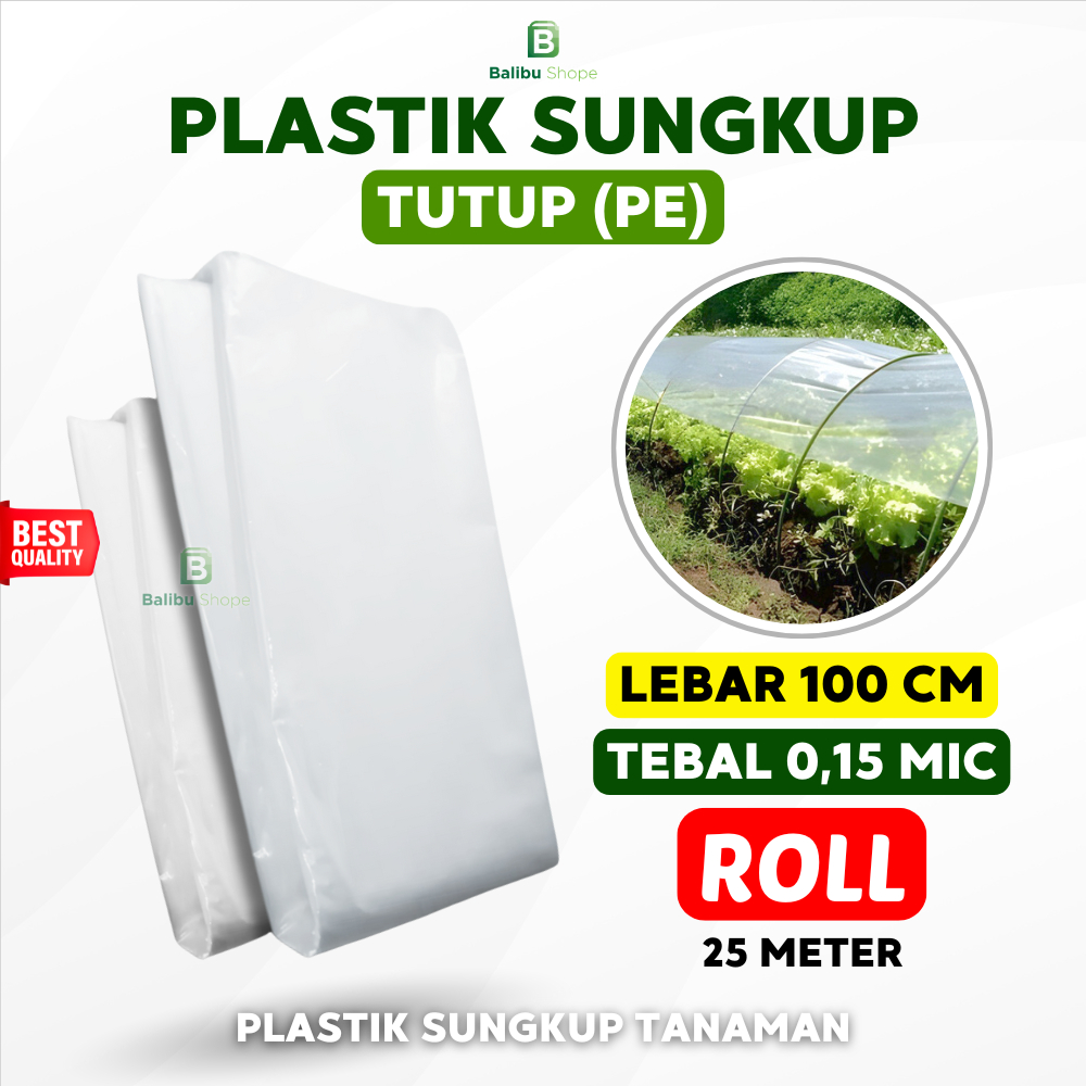 Plastik Sungkup Tutup PE 1 Roll 0,15 x 100 Cm | Sungkup Tanaman
