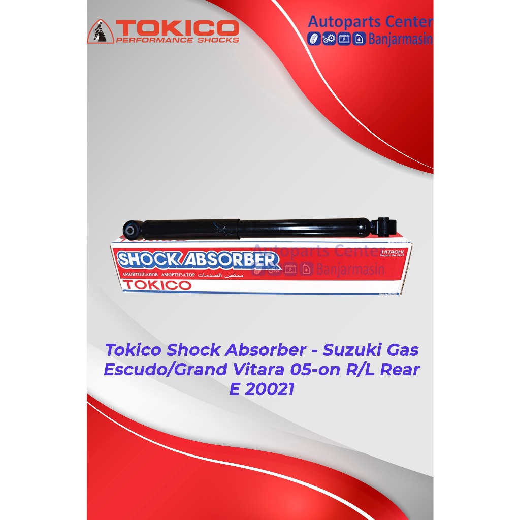 Tokico Shock Absorber - Suzuki Gas - Escudo/Grand Vitara 05-on R/L Rear (E 20021)