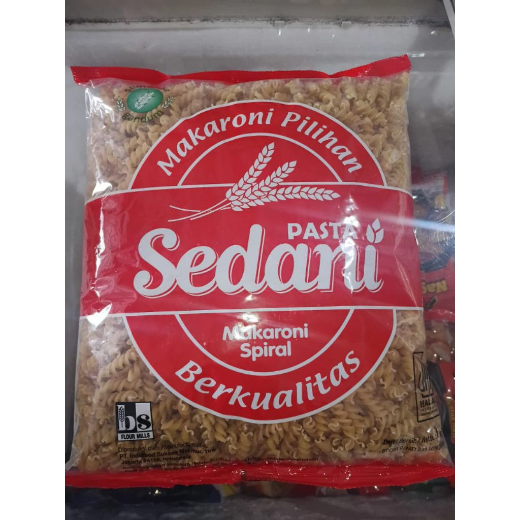 Sedani Makaroni Spril 1kg / Makaroni Spiral Mentah 1 kg
