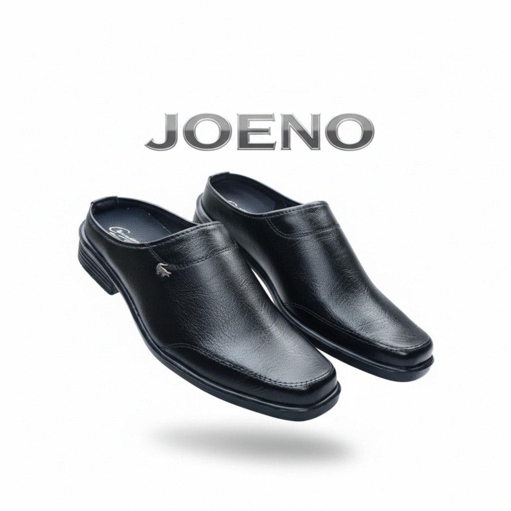 Selop Bustong Pria Hitam Coklat Semi Kulit Crocodile