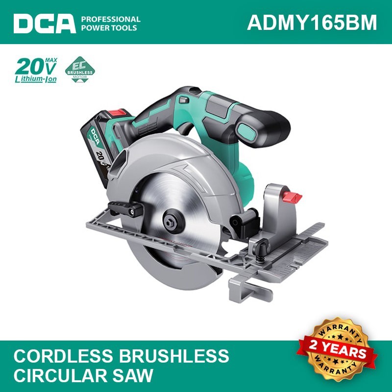 DCA ADMY 165 CORDLESS BRUSHLESS CIRCULAR SAW / GERGAJI MESIN BATRAI