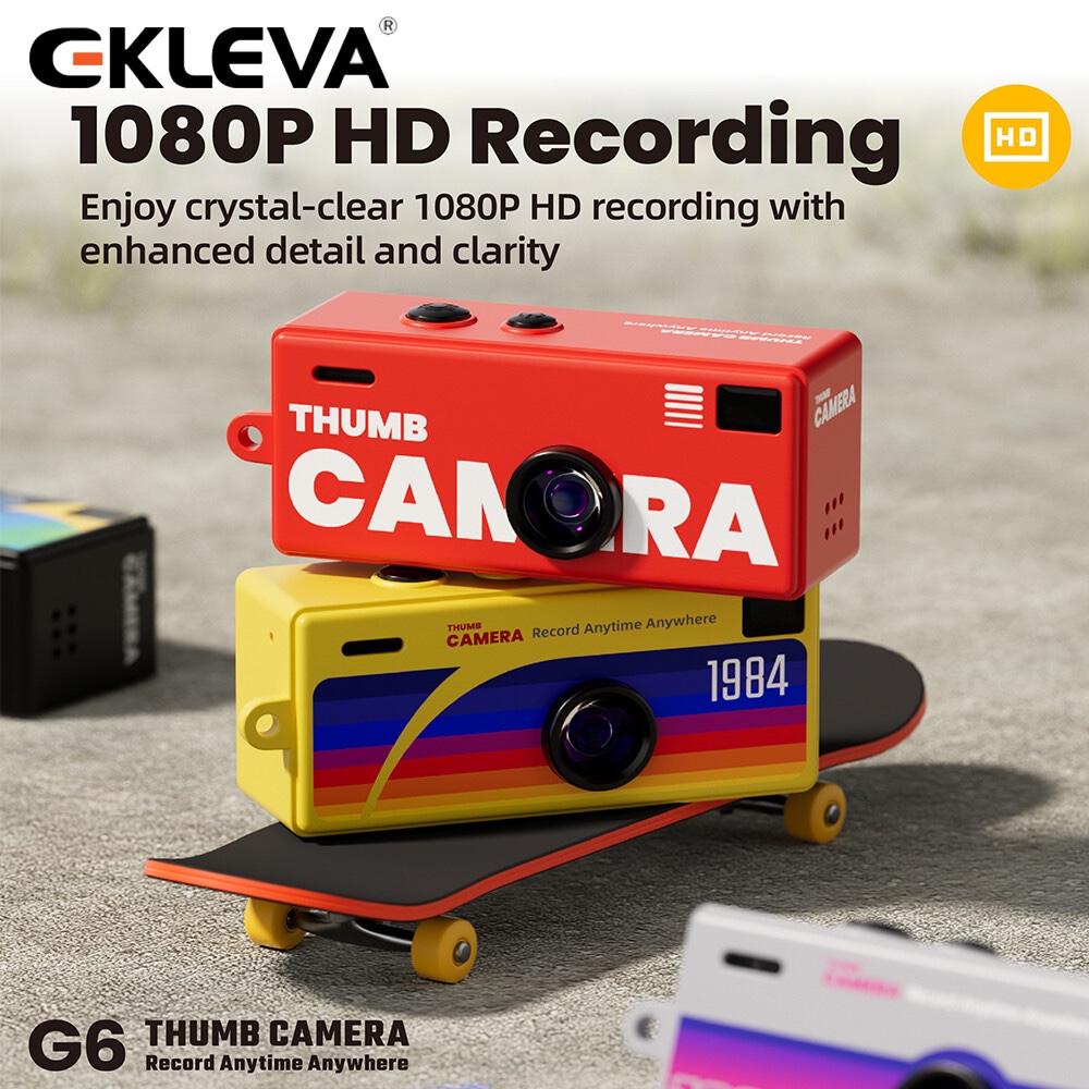 EKLEVA Mini Camera Thumb Retro Gantungan Kunci DIY Hiasan Unik Portable
