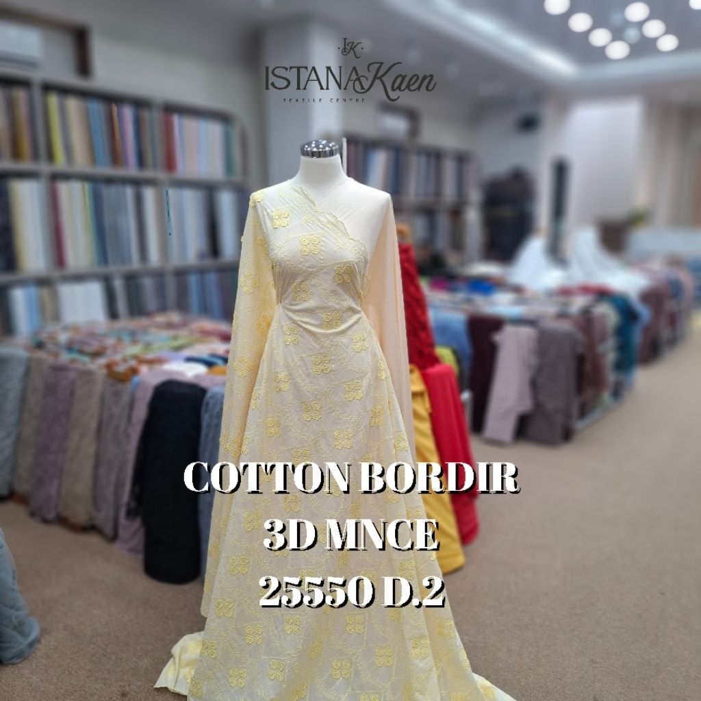 Cotton Bordir 3D | Katun Bordir 3D | Katun Bordir Bunga 3D | Katun Bordir Timbul -ISTANAKAEN