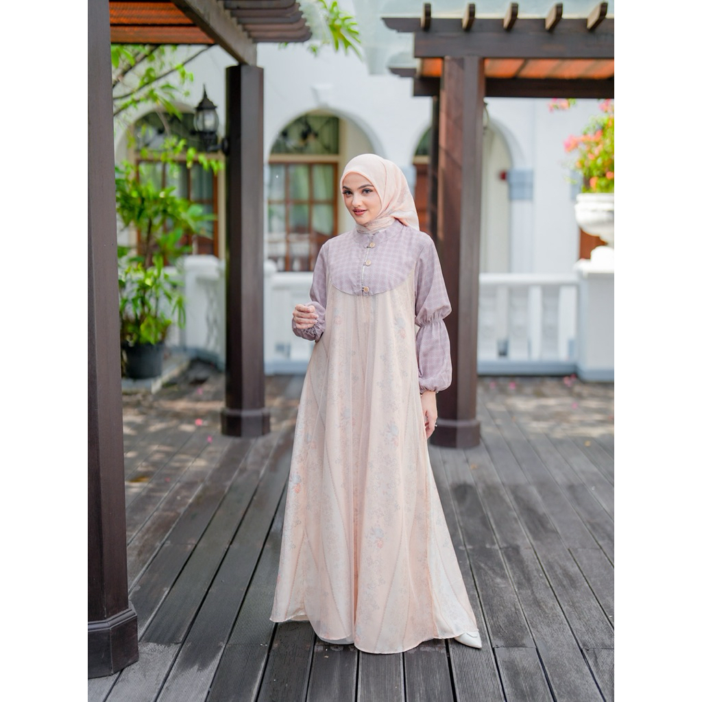 Arinna Nadea Series  by Arinna hijab | Gamis Wanita | Gamis terbaru  | Maxmara Premium mix Tile Salj