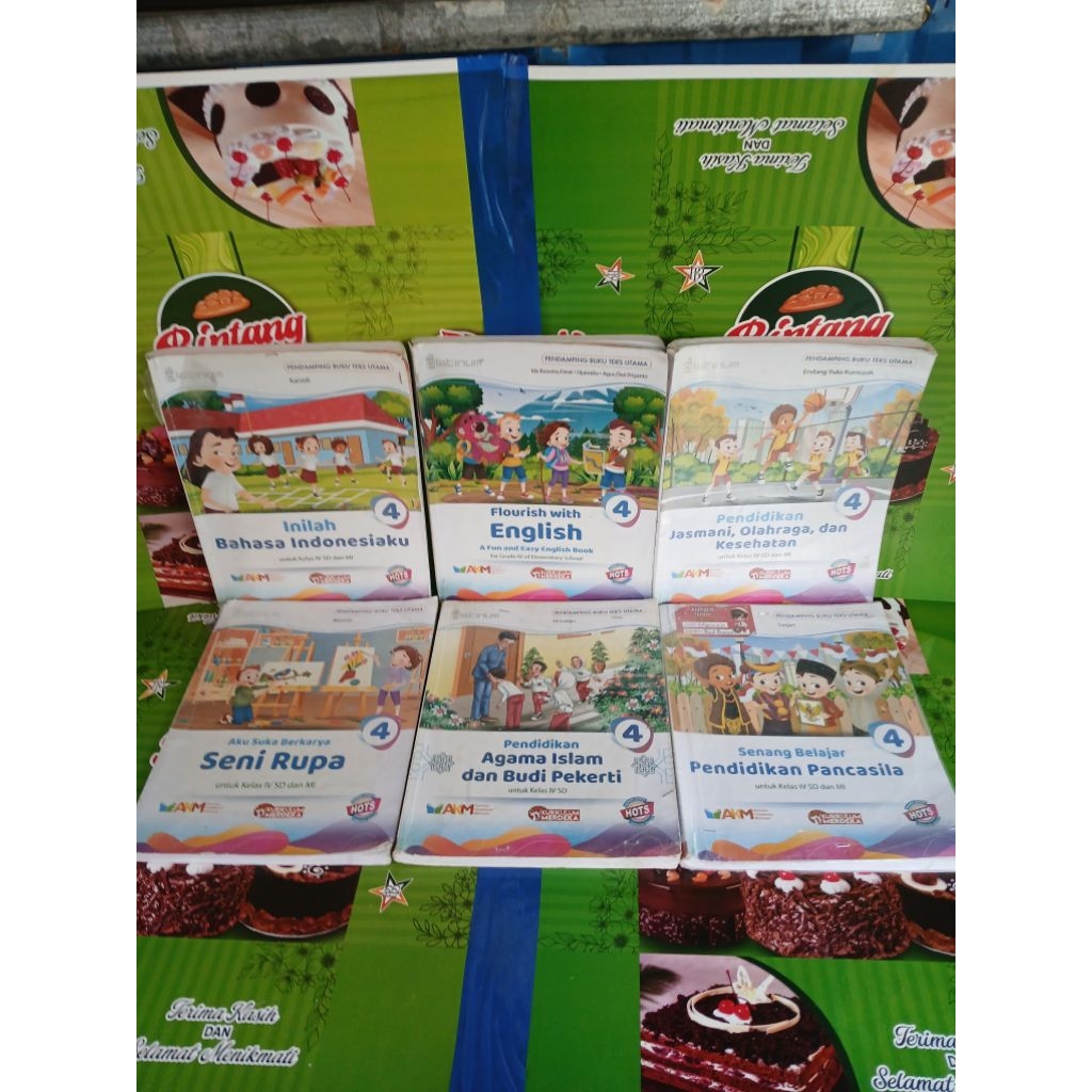 Buku Paket Kurikulum Merdeka Untuk Kelas 4 SD dan MI Bahasa Indonesia,PJOK,Seni rupa,matematika,Engl
