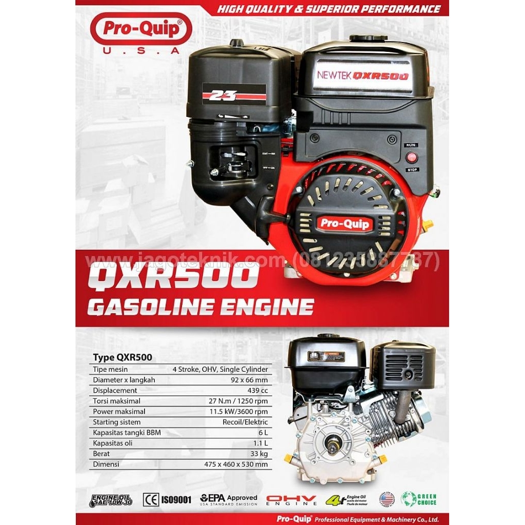 Mesin penggerak engine pro quip 25 HP