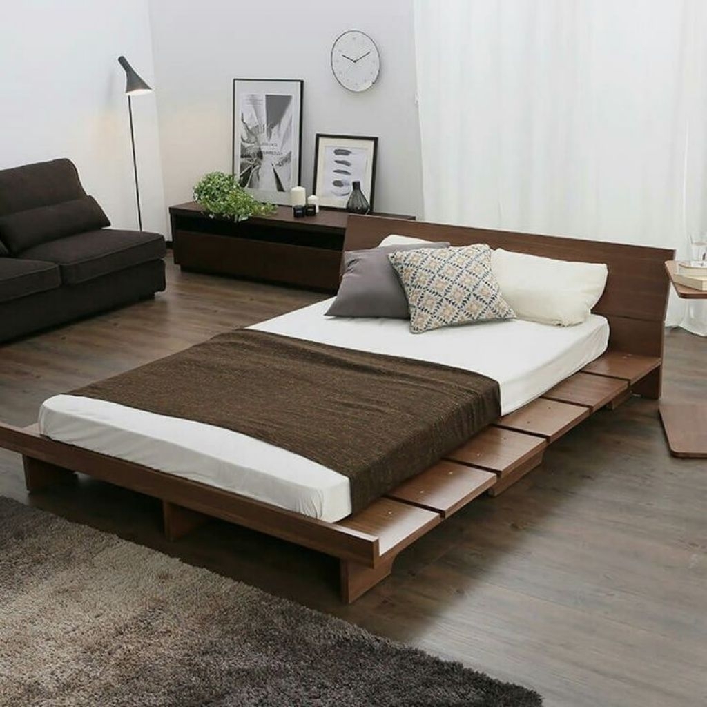 dipan jepang kayu minimalis / tempat tidur kayu asli aesthetic termurah