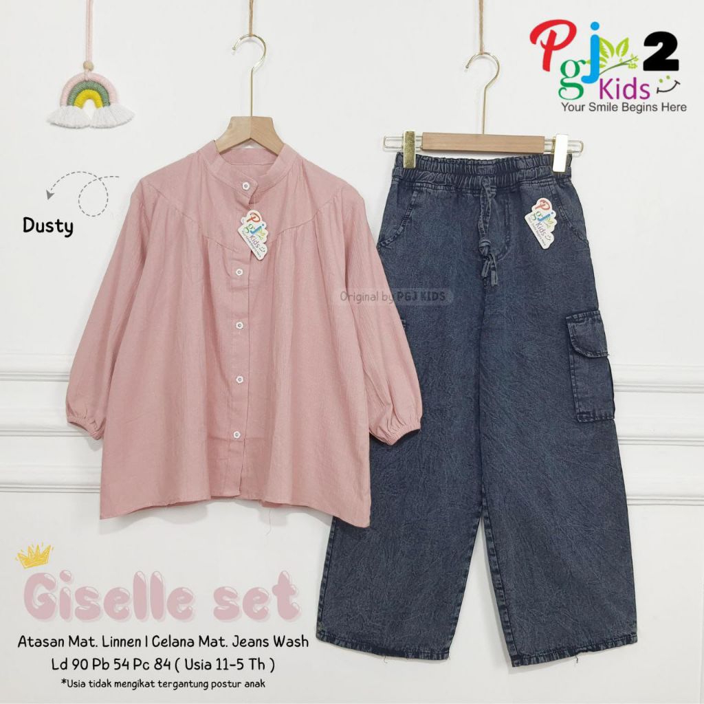 Dita set / Gisella set / setelan baju anak perempuan usia 11-15tahun / set baju anak perempuan atasa