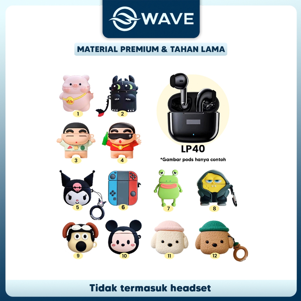 [LP] Case Lenovo LP40 / LP40 Pro / LP40 S Thinkplus Wireless Bluetooth Earphone Cartoon Cute