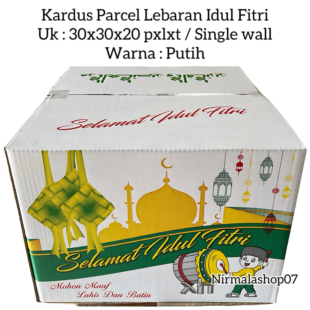 30x30x20 Kardus idul fitri / Kardus lebaran / Kardus idul fitri / Putih