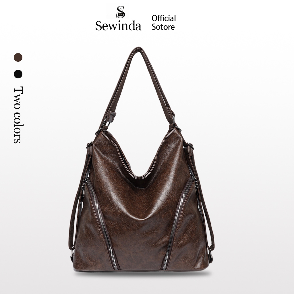 Sewinda Tote bag Shoulder Bag kulit puTas selempang wanita travel bag vintage