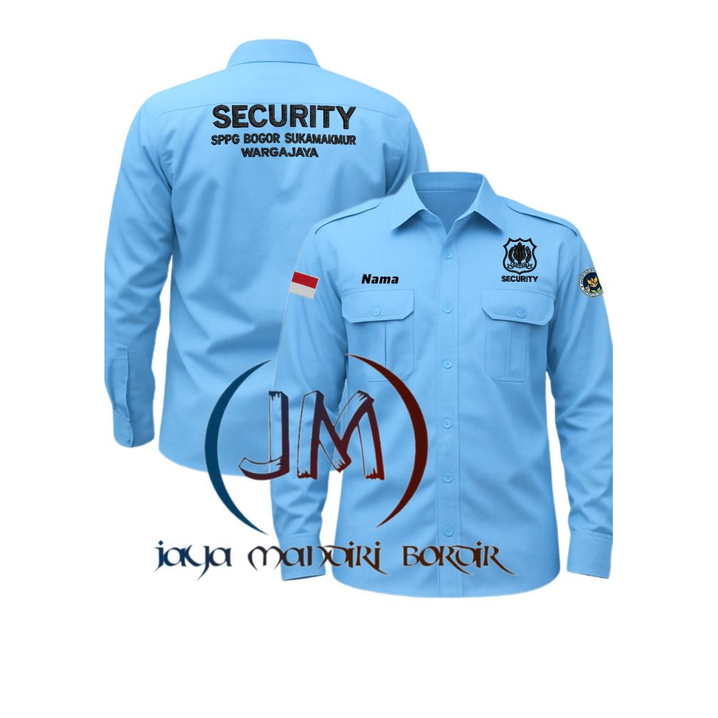 KEMEJA SECURITY SPPG BORDIR || SERAGAM SECURITY BGN BORDIR || KEMEJA BGN SECURITY BORDIR || SERAGAM 