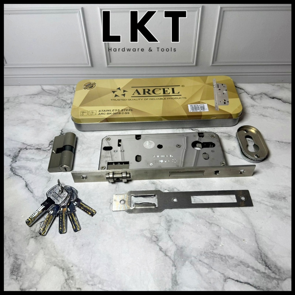 ARCEL Body Kunci Pintu Pelor Kuputarung Stainless Steel 9015 / 9018 - Door Body