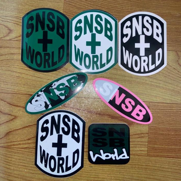 Stiker SNSB Vinyl Tahan Air Anti Gores Lucu Estetik Untuk Laptop Motor HP