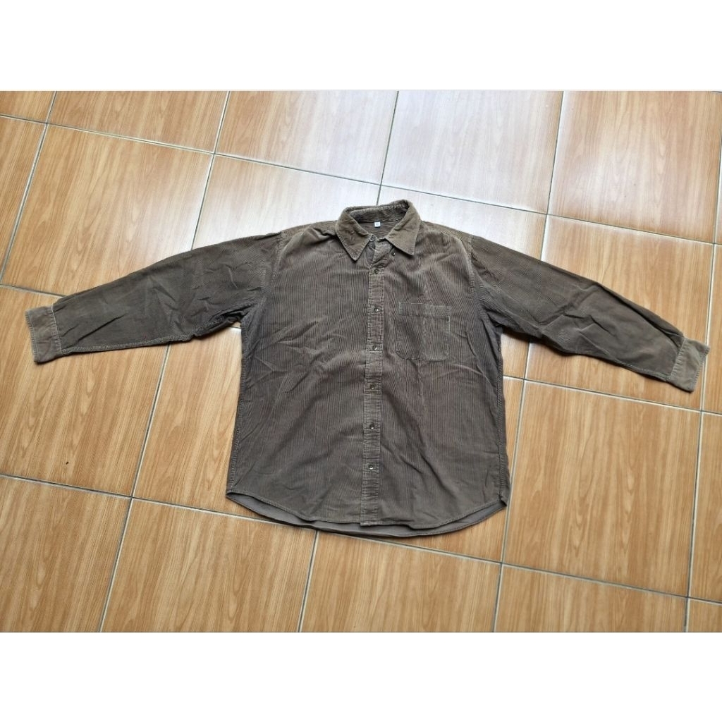 Preloved Uniqlo GU Corduroy Shirt Brown L