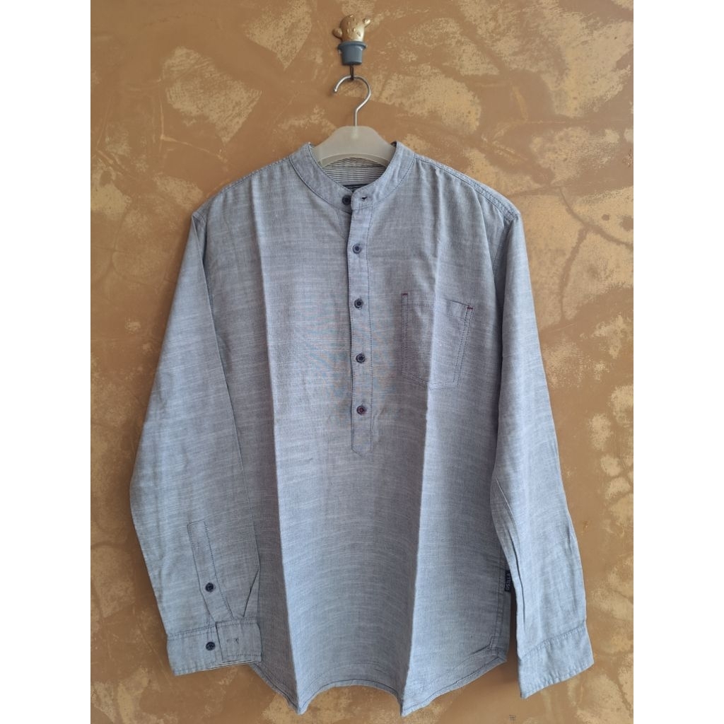 PRELOVED HEM KOKO OSELLA KATUN LENGAN PANJANG ATASAN KANTOR KONDANGAN ACARA PRIA DEWASA LAKI COWOK M