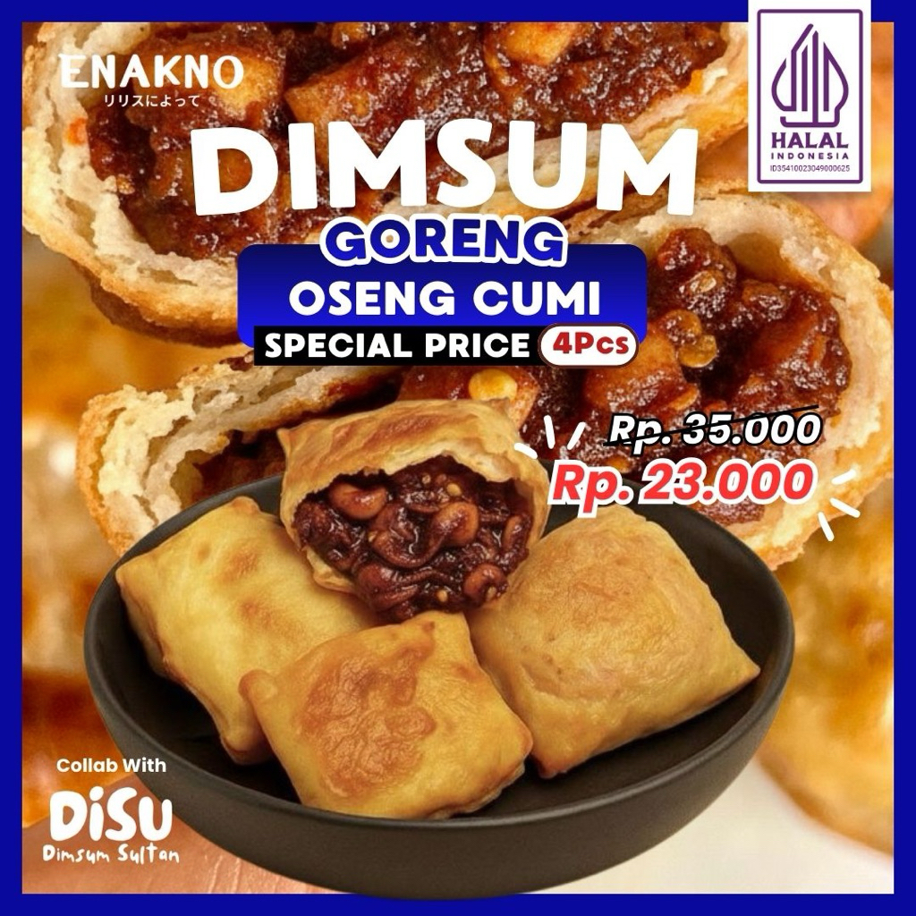 [ENAKNO] Dimsum Goreng Oseng Cumi Dimsum Ayam Frozen Isi 4 FREE Saus