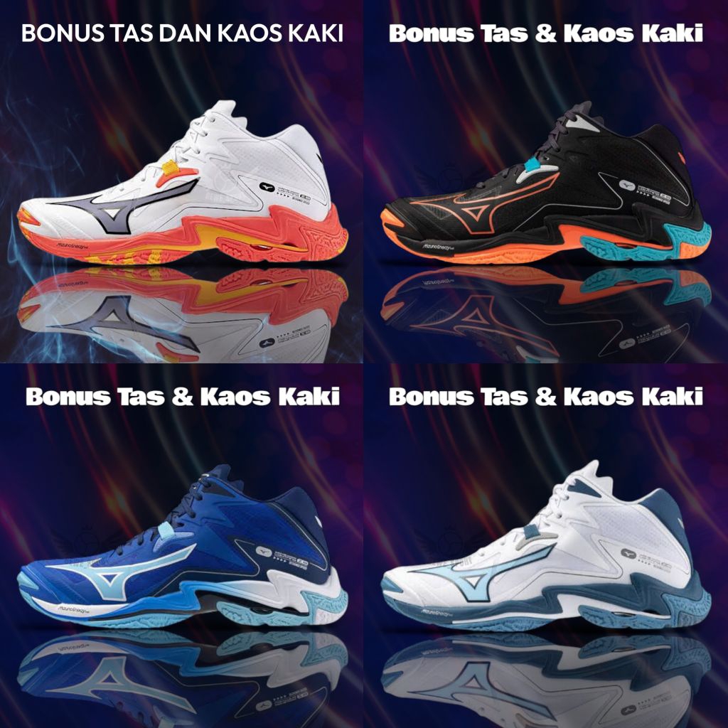 Sepatu Voli Mizuno WLZ 8 MID Grade Ori - Mizuno Wave Lightning Z7 MD - Sepatu Volly Mizuno WLZ 4 - M