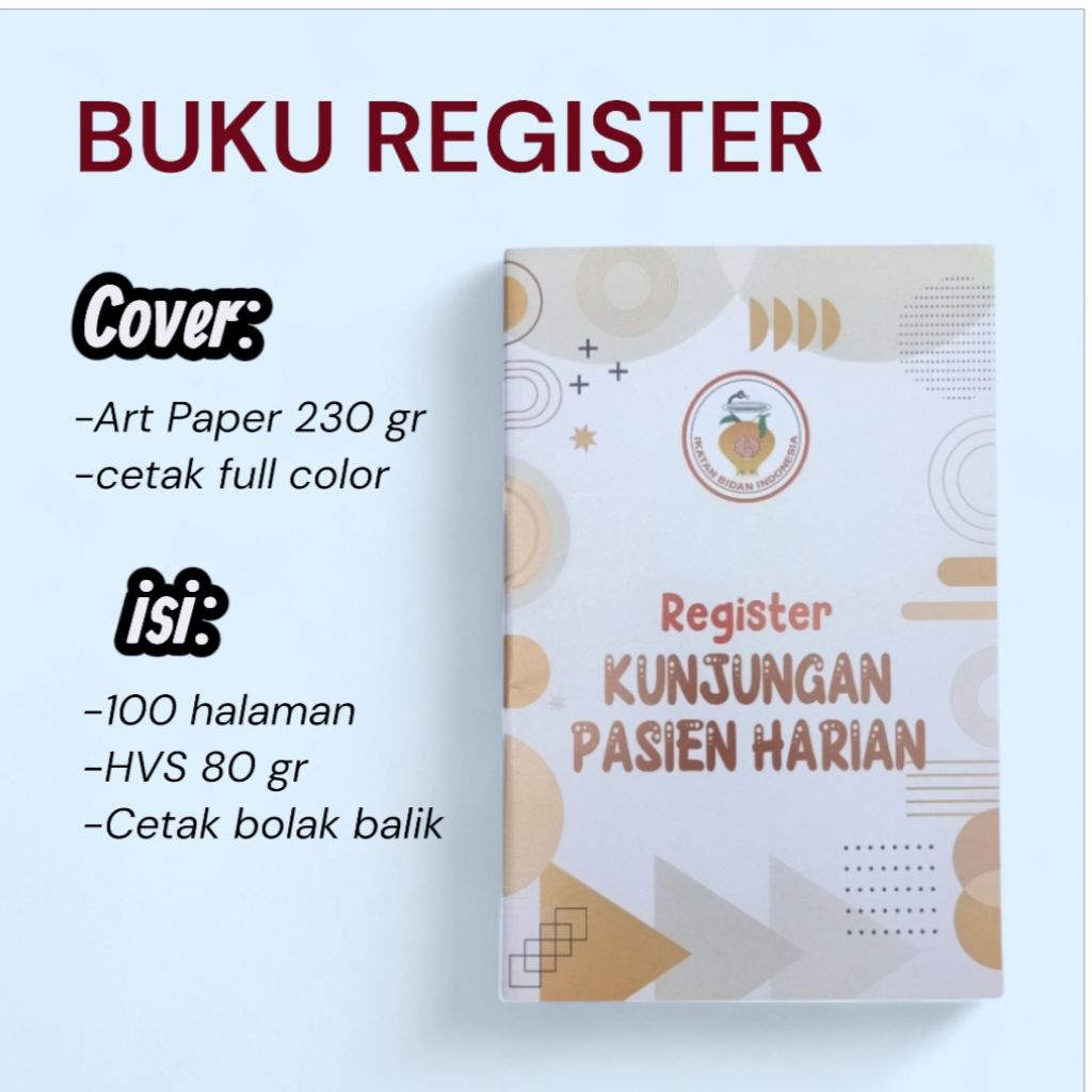 Buku Besar Bidan(kunjungan pasien harian),Buku Bidan, Buku Besar