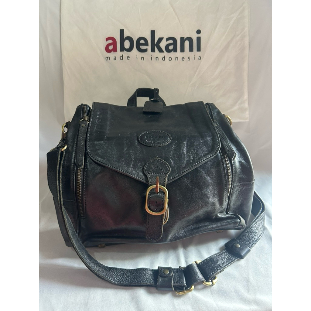 clearance sale preloved | Tas Kulit Multi (Slempang-Ransel) ABEKANI ori supervvgc