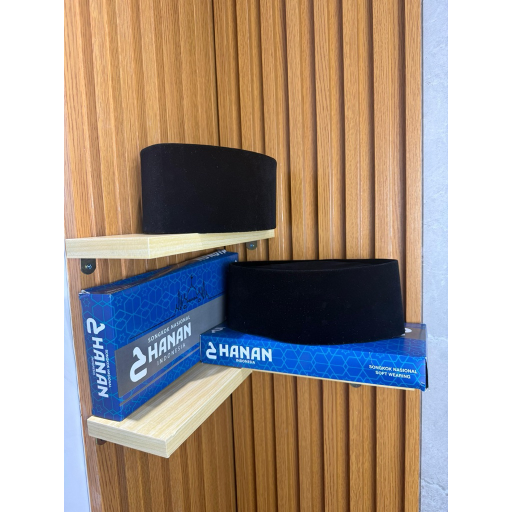 Peci hitam nasional HANAN POLOS AC & NON AC songkok HANAN nasional kopiah nasional peci hitam HANAN 