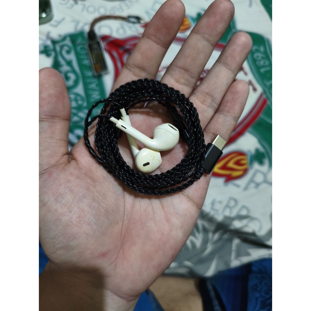 Headset Earpods Apple iPhone 5/6 Recable Type-C