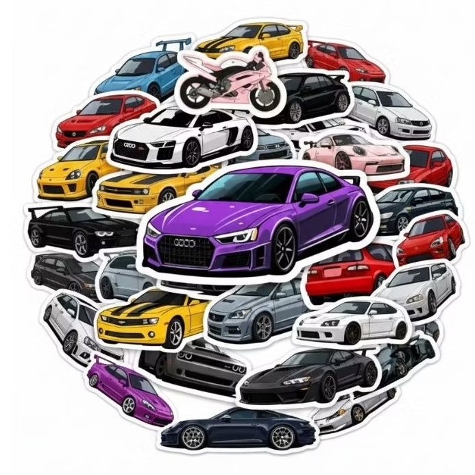57 pcs Sticker Sports car Anti Air DIY Scrapbook Graffiti Waterproof