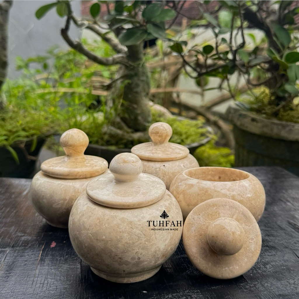 deco cuan - guci mini marmer , tempat perhiasan / fungsional dekorasi