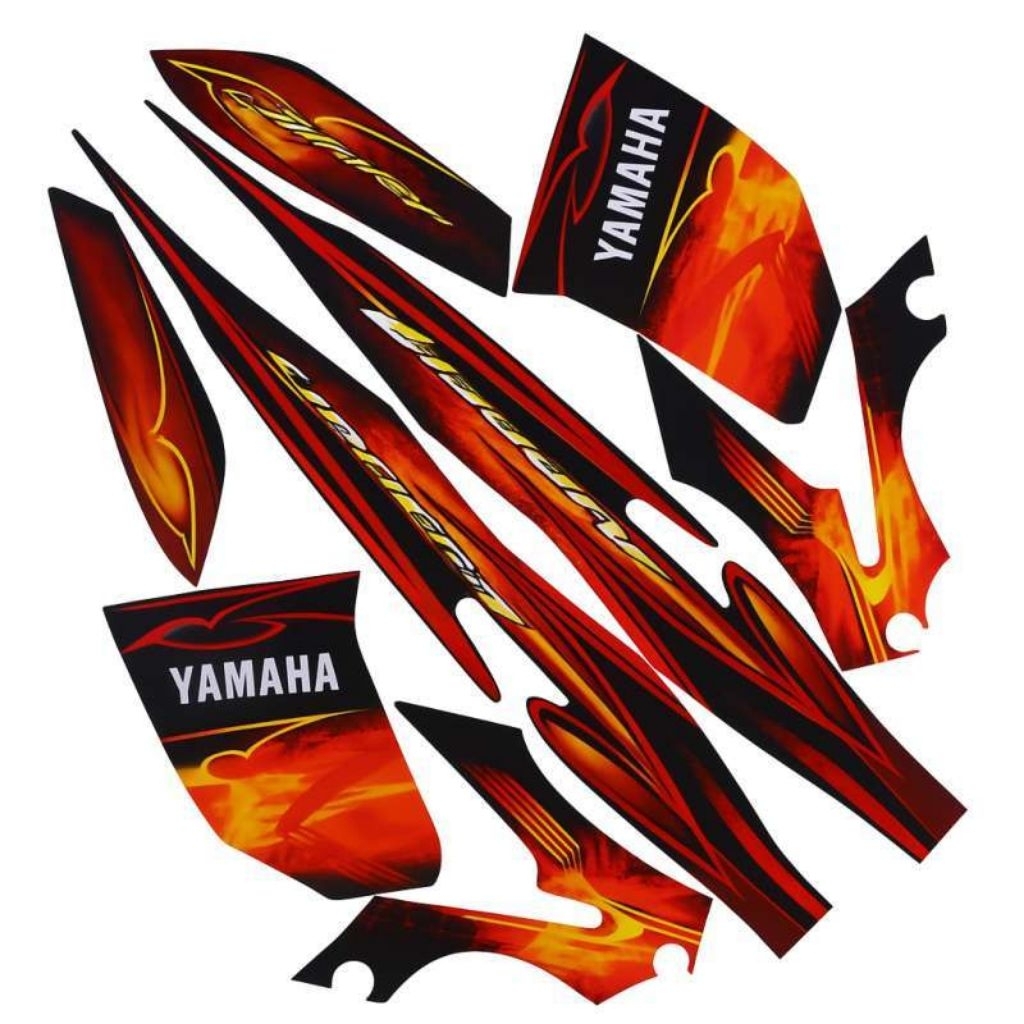 Striping stiker body motor Yamaha Jupiter Z 2008-2009 stiker list bodi motor jupiter z tahun 2008-20