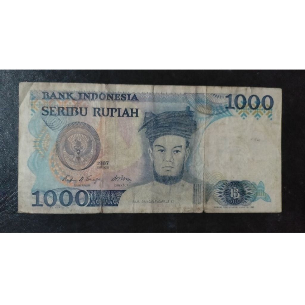 uang 1000 sisinga mangaraja 1987 jelek